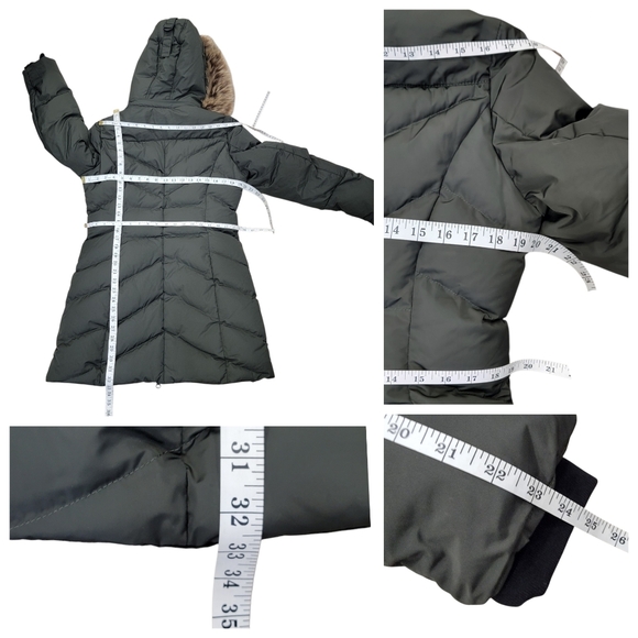 REDX Outerwear Hooded Puffer Jacket Green Mid-Length Winter Parka Women’s M - Picture 16 of 17
